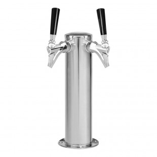 Micro Matic 1689-K 3 Inch Draft Tower Air Cooled with Two Faucets Stainless Steel