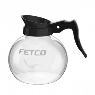 Fetco D068 64 Oz Glass Coffee Decanter with Black Handle Pack of 3