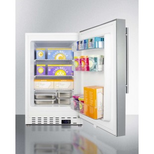 Summit ALFZ36SSHV 19 Inch Undercounter All-Freezer 2.68 cu ft Stainless Steel with Adjustable Shelves Summit ALFZ36SSHV 19 Inch Undercounter All-Freezer 2.68 cu ft Stainless Steel with Adjustable Shelves