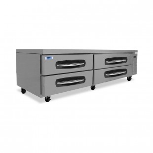 Nor-Lake NLCB84 84 Inch AdvantEDGE Chef Base Refrigerated Stand 4 Drawers All Stainless Steel Nor-Lake NLCB84 84 Inch AdvantEDGE Chef Base Refrigerated Stand 4 Drawers All Stainless Steel