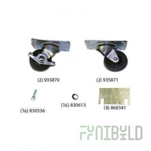 True Refrigeration 942288 3 Inch Caster Set for Movable Stationary Models