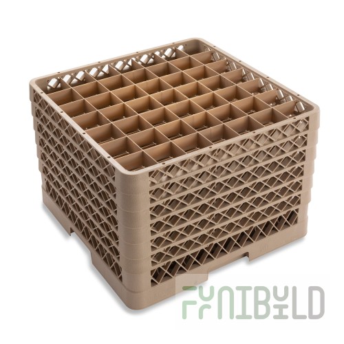 Vollrath TR9EEEEEE 19-3/4 Inch Full Size Glass Rack with 49 Compartments