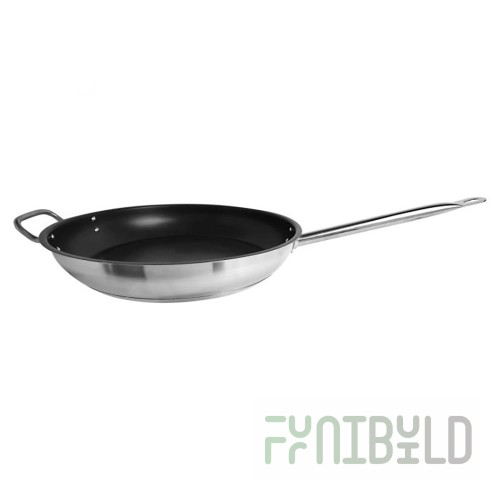 Thunder Group SLSFP4114 14 Inch Fry Pan Non-Stick Stainless Steel Welded Handle