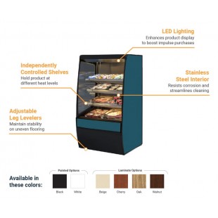 Federal Industries VHSS4860C-SLD 47 Inch Heated Display Case with Curved Ends and LED Light Federal Industries VHSS4860C-SLD 47 Inch Heated Display Case with Curved Ends and LED Light