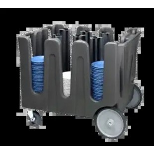 Vollrath ADC-4A 40 Inch Adjustable Dish Caddy with Vinyl Cover and 4 Casters