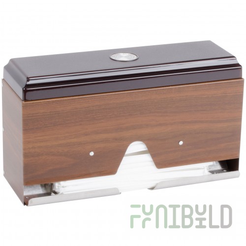 Vollrath 3805-12 4-7/16 Inch Woodgrain Straw Dispenser Single-sided with Heavy Gauge Metal