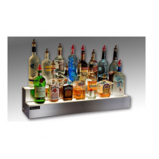 Perlick LMD2-24L-BL 24 Inch Lighted Merchandise Display 2 Tier Stainless Steel