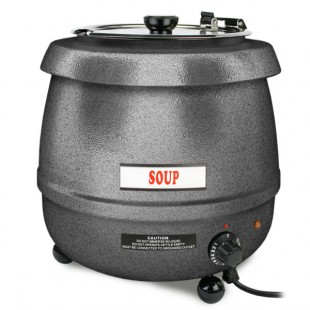 Thunder Group SEJ31000C 10-1/2 Qt Soup Kettle with Hinged Lid Stainless Steel