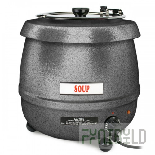 Thunder Group SEJ31000C 10-1/2 Qt Soup Kettle with Hinged Lid Stainless Steel