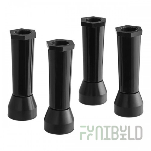 Spaceman 920.1.06.0001.P4 5 Inch Leg Stainless Steel Countertop Support 4 Packs