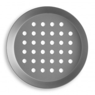 Vollrath PC10PHC 10 Inch Perforated Aluminum Pizza Pan Hard Coat Anodized Vollrath PC10PHC 10 Inch Perforated Aluminum Pizza Pan Hard Coat Anodized