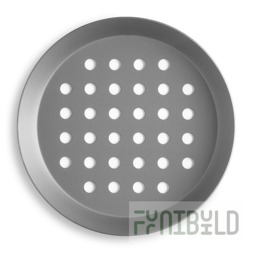 Vollrath PC10PHC 10 Inch Perforated Aluminum Pizza Pan Hard Coat Anodized