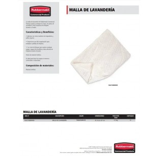 Rubbermaid Commercial Products FGU21000WH00 36 Inch Laundry Net Locking Closure Synthetic Mesh Bag