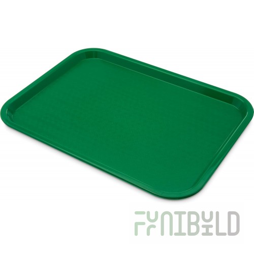 Carlisle CT121609 12 Inch Café Tray Green Polypropylene with Drying Lugs
