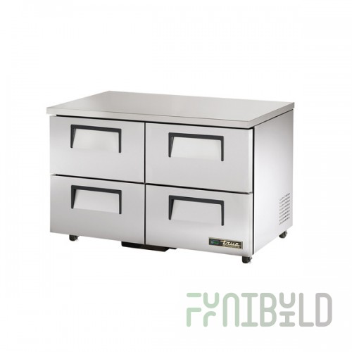 True Refrigeration TUC-48D-4-ADA-HC 48 Inch Refrigerator Undercounter 2 Section Stainless Steel