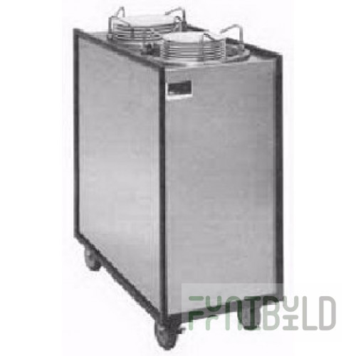 APW Wyott HML3-9 40 Inch Heated Dish Dispenser Mobile Stainless Steel with 3 Tubes