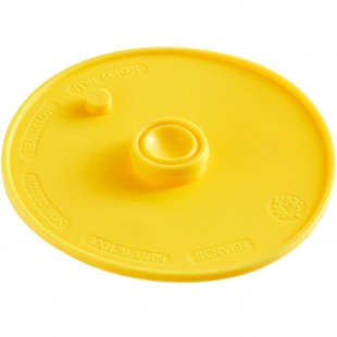 Server Products 100131 Single Valve Medium Sauce Dispenser Yellow