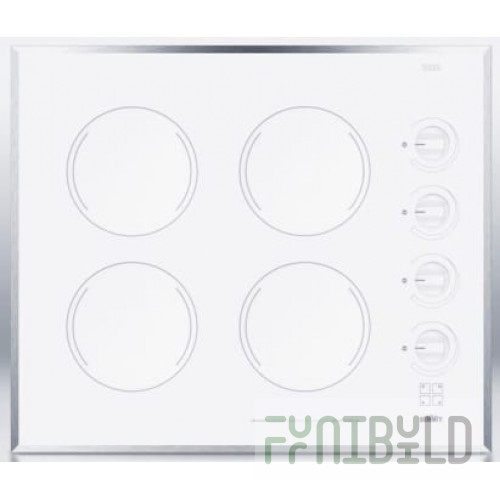 Summit CR424WH 24 Inch Electric Radiant Cooktop 4 Burner with E.G.O.
