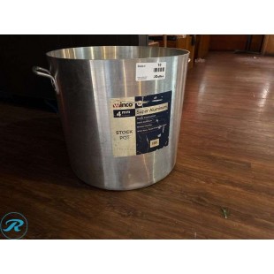 Winco AXS-100 100 Quart Professional Stock Pot Aluminum Without Cover