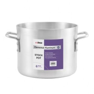Winco AXHH-100 100 Quart Aluminum Stock Pot Reinforced Without Cover