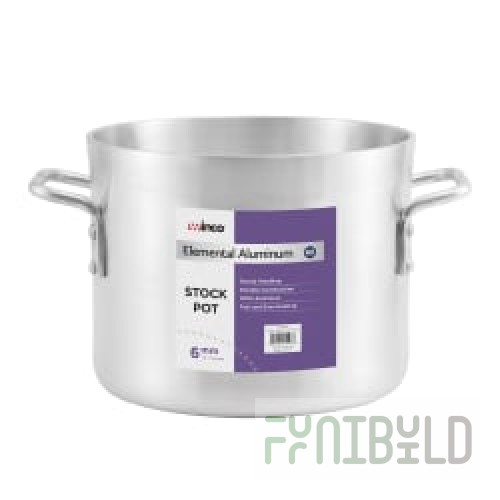 Winco AXHH-100 100 Quart Aluminum Stock Pot Reinforced Without Cover