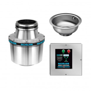 Salvajor 200-CA-ARSS-PP 6-1/2 Inch Disposer with 2 Hp Motor and Cone Assembly