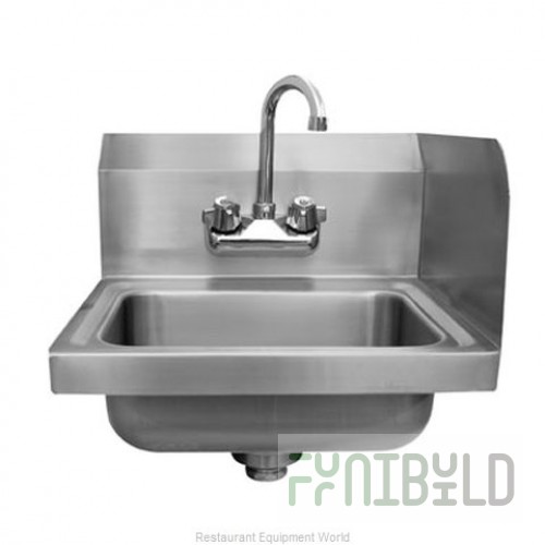 Advance Tabco 7-PS-EC-SPR-1X 14 Inch Hand Sink with Right Side Splash Stainless Steel