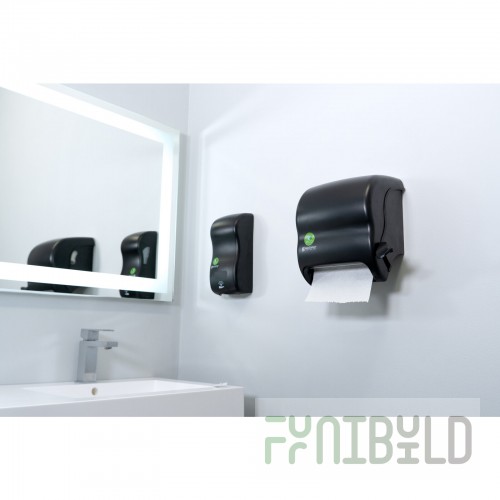 Carlisle T950REBK 6.25 Inch Manual Paper Towel Dispenser Ergonomic Lever Black Plastic