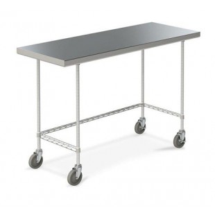 Metro MWTS2436US-316T 24 Inch Mobile Table with Corrosion Resistant Top