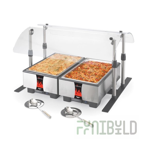 Vollrath 9870636 36 Inch Acrylic Glass For Mobile Countertop Breathguard