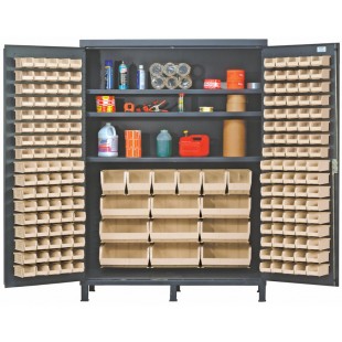 Quantum QSC-60SCL 60 Inch Heavy-Duty Storage Cabinet with Adjustable Shelves Quantum QSC-60SCL 60 Inch Heavy-Duty Storage Cabinet with Adjustable Shelves