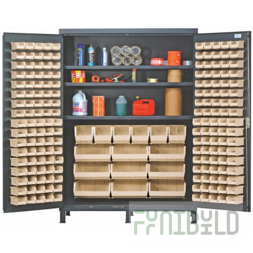 Quantum QSC-60SCL 60 Inch Heavy-Duty Storage Cabinet with Adjustable Shelves