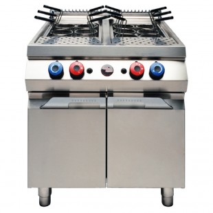 Rosito Bisani CPG2 32 Inch Gas Double Basin Pasta Cooker with 2 45000 BTU Burners