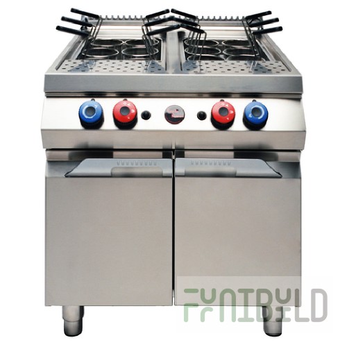 Rosito Bisani CPG2 32 Inch Gas Double Basin Pasta Cooker with 2 45000 BTU Burners