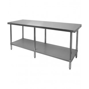 GSW USA WT-P3060W 60 Inch Premium Work Table 16 Gauge Stainless Steel Top with Undershelf