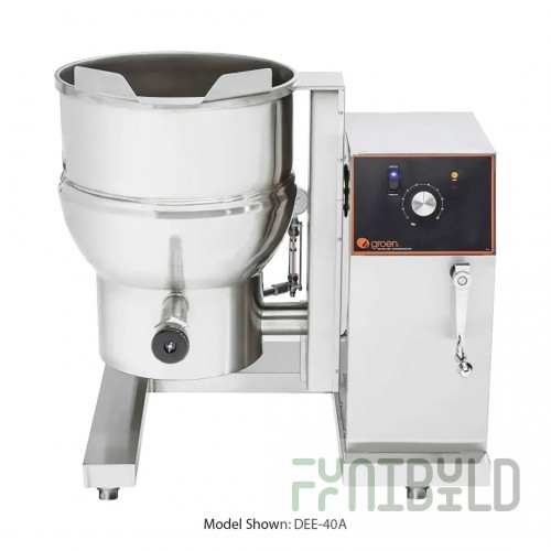 Groen DEE-40C2T 42 Inch Electric Tilting Kettle 40 Gallon Capacity 2/3 Jacket