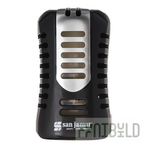 San Jamar WP9070BKSS 4-5/8 Inch Air Freshener Dispenser Passive Battery Free Stainless Steel Black Finish