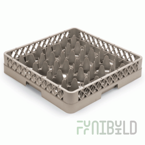 Vollrath TR13G-21 19 Inch Low Profile Glass Stemware Rack Co-Polymer Beige