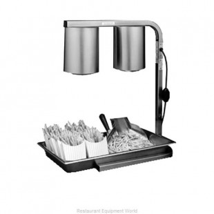 APW Wyott DW-1A 13 Inch Electric French Fry Warmer Portable Stainless Steel with Infrared Bulbs