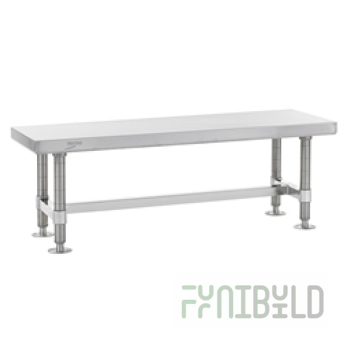Metro GB1648S 16 Inch Stainless Steel Gowning Bench with Durable Surface
