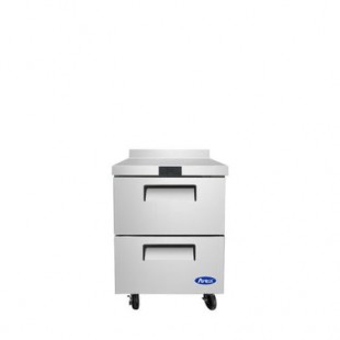 Atosa MGF8423GR 27 Inch Worktop Refrigerator with Backsplash 2 Drawers