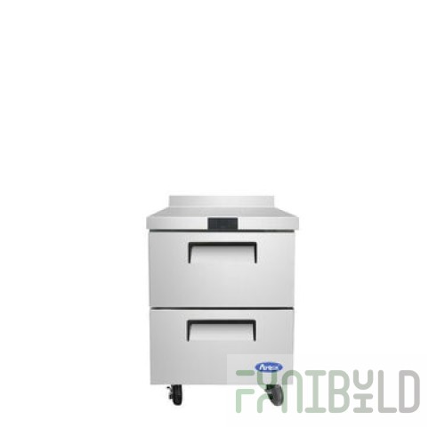Atosa MGF8423GR 27 Inch Worktop Refrigerator with Backsplash 2 Drawers