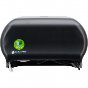 Carlisle R3600REBK 6.5 Inch Manual Paper Towel Dispenser for Dual Rolls Black Plastic