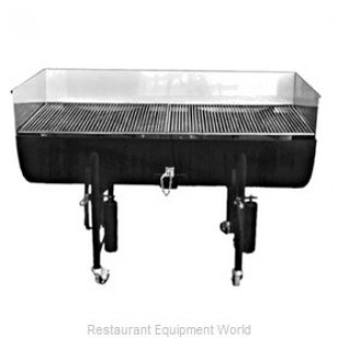 Jade Range JMBR-72 72 Inch Mobile Gas Charbroiler Wood Burning Steel Broiler with Cleaning Hatch Jade Range JMBR-72 72 Inch Mobile Gas Charbroiler Wood Burning Steel Broiler with Cleaning Hatch