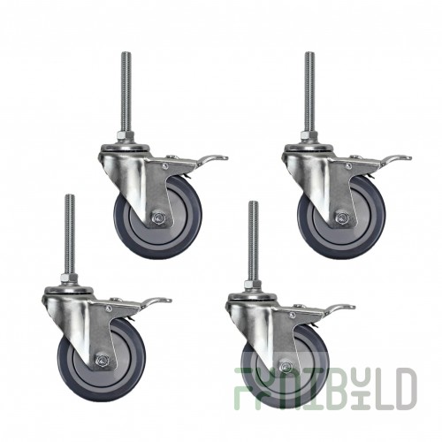 Extra Casters 4-Inch with Threaded Stem Set of 6, Traulsen CLUCACC-64CASTER