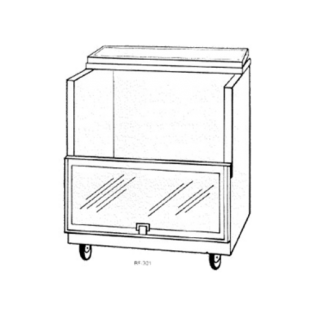 Caddy RF-301-SC 34-3/8 Inch Milk Cooler with Stainless Steel Interior and Exterior