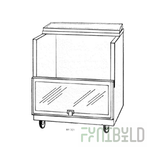 Caddy RF-301-SC 34-3/8 Inch Milk Cooler with Stainless Steel Interior and Exterior