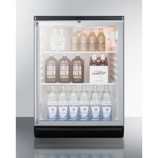 Summit SCR600BGLBISH 23 Inch Refrigerated Merchandiser One-section Black Summit SCR600BGLBISH 23 Inch Refrigerated Merchandiser One-section Black