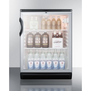 Summit SCR600BGLBITB 23 Inch Refrigerated Merchandiser 5.5 cu ft Countertop Black Summit SCR600BGLBITB 23 Inch Refrigerated Merchandiser 5.5 cu ft Countertop Black