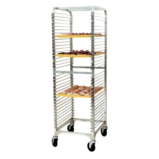 Winholt WP-1836-N-2LC 21 Inch Mobile Full Height Nesting Pan Rack Aluminum with Casters Winholt WP-1836-N-2LC 21 Inch Mobile Full Height Nesting Pan Rack Aluminum with Casters